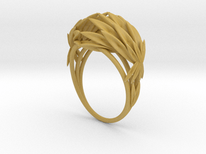Oath Ring (Size 5.0) in Tan Fine Detail Plastic