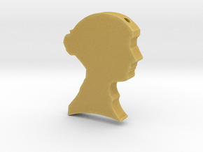 Jane Austen Cameo Pendant Necklace in Tan Fine Detail Plastic