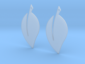 Leaf Earrings V2 in Clear Ultra Fine Detail Plastic