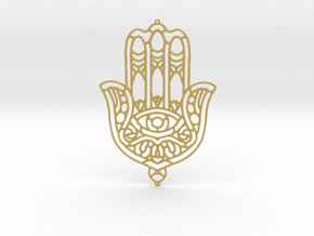 Khamsa (The Hand) in Tan Fine Detail Plastic
