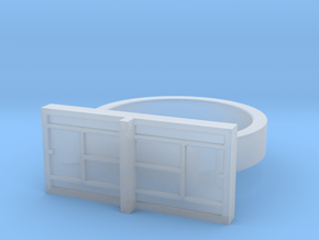 Court Ring in Clear Ultra Fine Detail Plastic