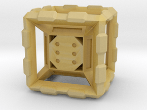 4 dimensional cube dice (Extra tough) in Tan Fine Detail Plastic