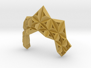 Origami Ruff in Tan Fine Detail Plastic