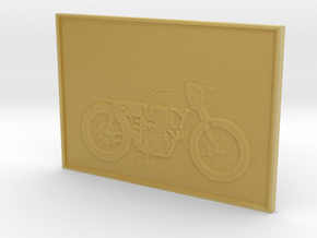 Motorcycle Lithophane 50mm in Tan Fine Detail Plastic