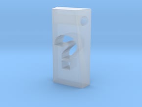 Question Mark Pendant in Clear Ultra Fine Detail Plastic
