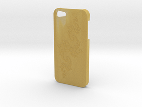 Julia Set Fractal - Iphone 5 Case in Tan Fine Detail Plastic