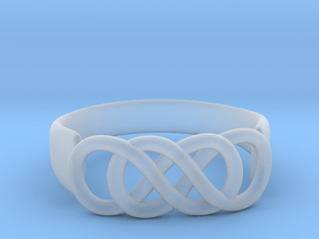 Double Infinity Ring 22.2mm V2 in Clear Ultra Fine Detail Plastic