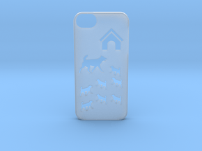 Iphone 5/5s dogs case in Clear Ultra Fine Detail Plastic