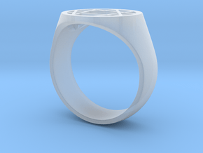 Enneagram Ring - Thick Band - Size 11 in Clear Ultra Fine Detail Plastic