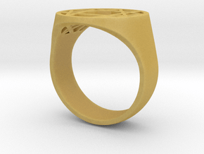 Enneagram Big Ring - Size 10.5 in Tan Fine Detail Plastic