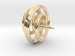 Mobius Spiral Tie Tack Pin in 14K Yellow Gold