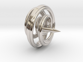 Mobius Spiral Tie Tack Pin in Platinum