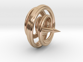 Mobius Spiral Tie Tack Pin in 9K Rose Gold 