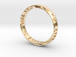  Live The Life You Love - Mobius Ring V2 in 9K Yellow Gold 