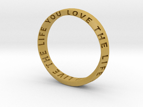  Live The Life You Love - Mobius Ring V2 in Tan Fine Detail Plastic