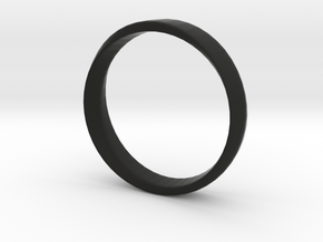 Mobius Ring Plain Size US 9.75 in Black Premium Versatile Plastic