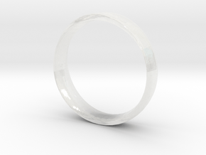 Mobius Ring Plain Size US 9.75 in Clear Ultra Fine Detail Plastic