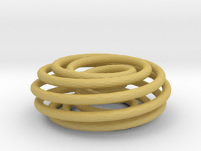 (2, 9) Spiral Torus in Tan Fine Detail Plastic