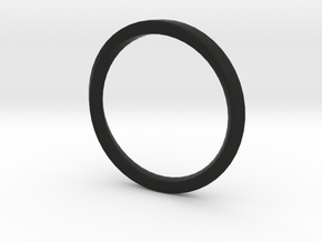 Mobius Ring Plain Size US 3.75 in Black Premium Versatile Plastic