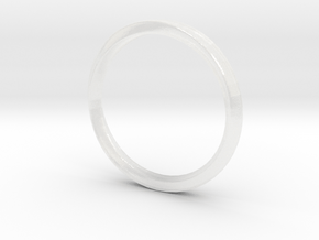 Mobius Ring Plain Size US 3.75 in Clear Ultra Fine Detail Plastic