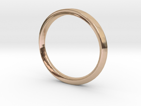 Mobius Ring with Groove Size US 3.75 in 9K Rose Gold 
