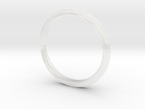 Mobius Ring with Groove Size US 3.75 in Clear Ultra Fine Detail Plastic