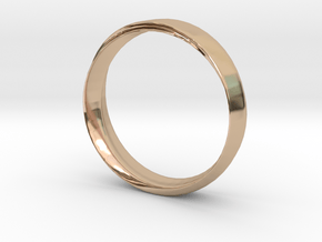 Mobius Ring with Groove Size US 9.75 in 9K Rose Gold 