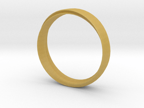 Mobius Ring with Groove Size US 9.75 in Tan Fine Detail Plastic