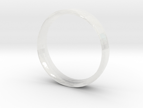 Mobius Ring with Groove Size US 9.75 in Clear Ultra Fine Detail Plastic