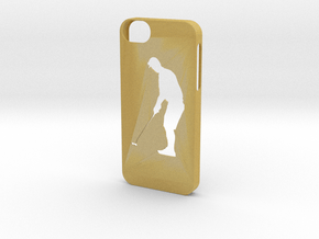 Iphone 5/5s golf case in Tan Fine Detail Plastic