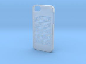 Iphone 5/5s greek meander case in Clear Ultra Fine Detail Plastic