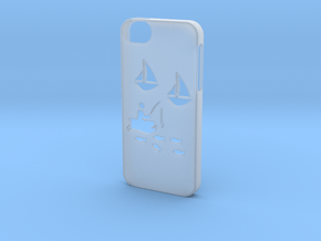 Iphone 5/5s fishing case in Clear Ultra Fine Detail Plastic