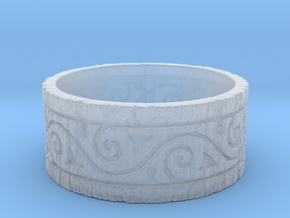 Weathered Wood Tribal Ring in Clear Ultra Fine Detail Plastic