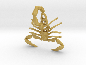 Scorpio Zodiac Pendant in Tan Fine Detail Plastic