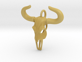 Taurus Zodiac Pendant in Tan Fine Detail Plastic