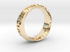 Live The Life You Love - Mobius Ring 6mm band in 9K Yellow Gold 