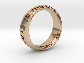 Live The Life You Love - Mobius Ring 6mm band in 9K Rose Gold 