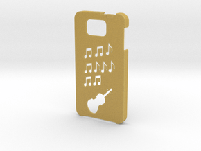 Samsung Galaxy Alpha Music case in Tan Fine Detail Plastic