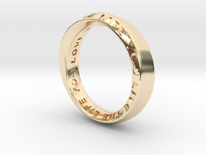 Live The Life You Love - Mobius Ring 4.5mm band in 9K Yellow Gold : 5.5 / 50.25