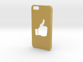Iphone 6 Thumbs up case in Tan Fine Detail Plastic