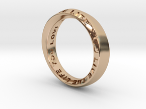 Live The Life You Love - Mobius Ring 4.5mm band in 9K Rose Gold : 5.5 / 50.25