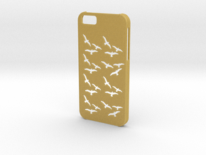 Iphone 6 Birds case in Tan Fine Detail Plastic