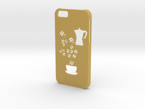 Iphone 6 Coffee case in Tan Fine Detail Plastic