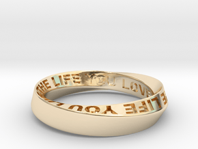 Live The Life You Love - Mobius Ring 4.5mm band in Vermeil: 7 / 54