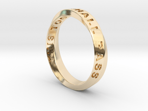 THIS TOO SHALL PASS MOBIUS RING LARGER SIZE 4.5mm  in 9K Yellow Gold : 9.75 / 60.875
