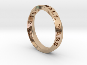 THIS TOO SHALL PASS MOBIUS RING LARGER SIZE 4.5mm  in 9K Rose Gold : 9.75 / 60.875