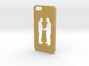 Iphone 6 Giving hands case in Tan Fine Detail Plastic