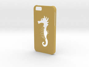 Iphone 6 Hippocampus case in Tan Fine Detail Plastic