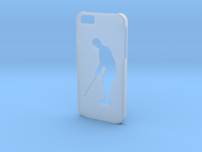 Iphone 6 Golf player case in Clear Ultra Fine Detail Plastic