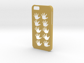 Iphone 6 Hands case in Tan Fine Detail Plastic